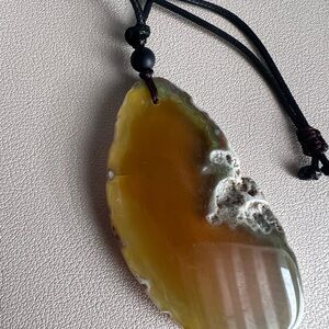 Vintage Agate Crystal Pendant